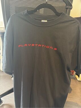 PlayStation 3 Black T-Shirt with Red Logo promo shirt original